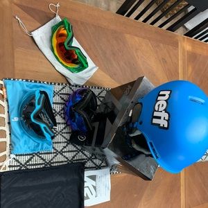 K2 Stasher Mens Large Ski Snowboard Helmet with Goggles and Bags